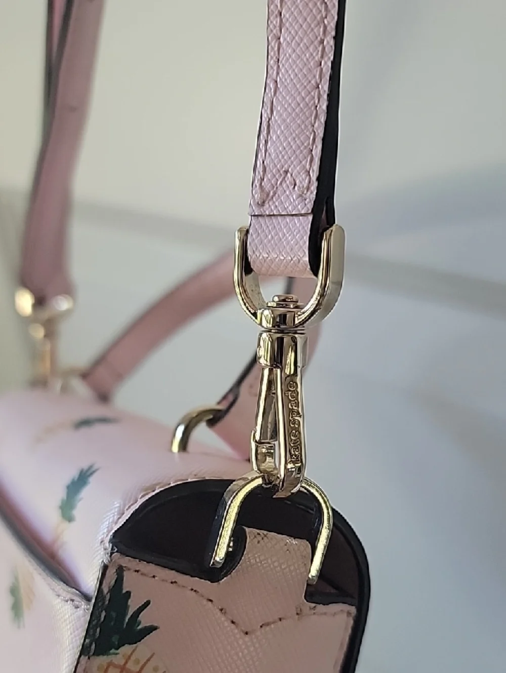 kate spade Pink Pineapple Print Top-Handle Crossbody